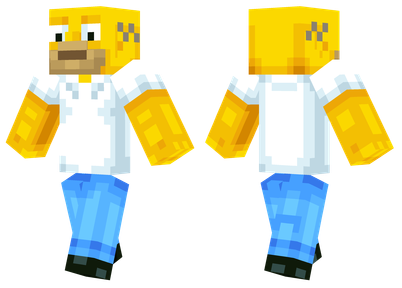 Skin de Homer Simpson em Minecraft (Imagem: Minecraftskins.net)