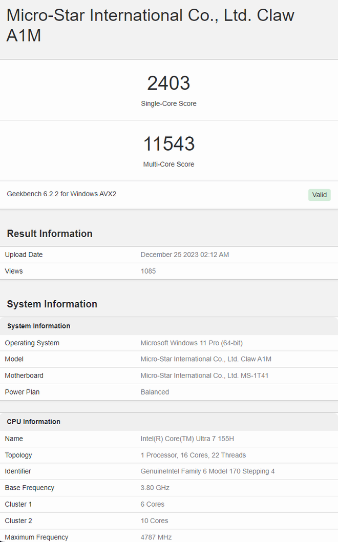 Informações de armazenamento não foram reveladas, mas é possível que o MSI Claw tenha versões de 512 GB e 1 TB (Imagem: Captura de tela/Felipe Vidal/Canaltech)