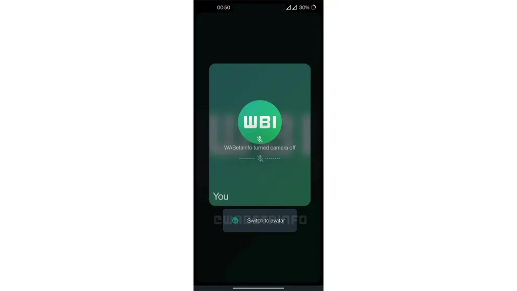 O print de tela indica que será possível usar a sua representação 3D em chamadas de vídeo do WhatsApp (Imagem: Reprodução/WABetaInfo)