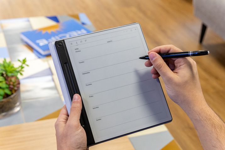 Montblanc Digital Paper (Mystic Black) + Capa de Couro Azul