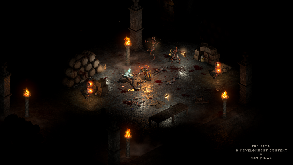 Mantendo ambientação sombria, remasterização de Diablo II é um prato cheio para os fãs de longa data (Imagem: Divulgação/Blizzard) 