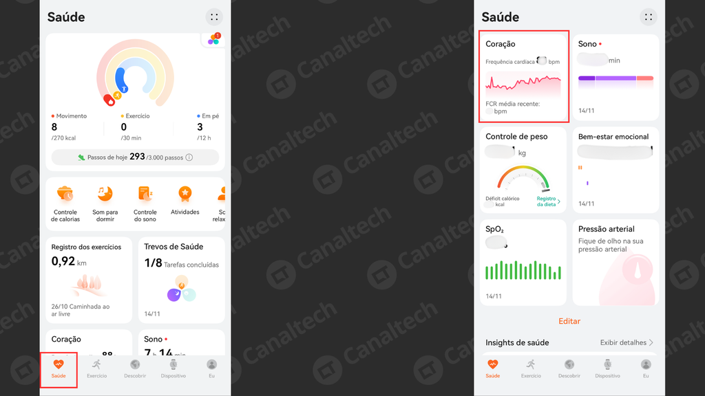 Como ver dados de frequência cardíaca no Huawei Health (Imagem: Captura de tela/Bruno De Blasi/Canaltech)