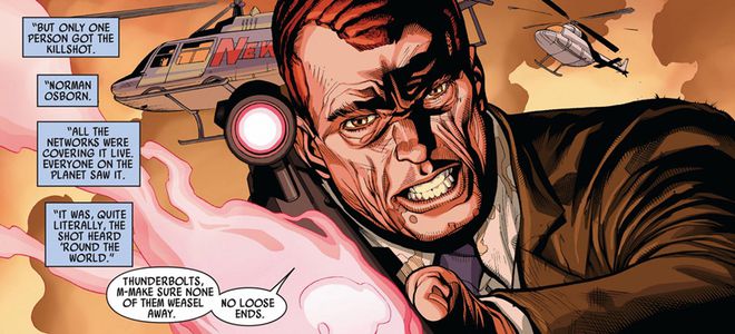 Norman Osborn é visto como herói pela opinião pública durante a Invasão Secreta 