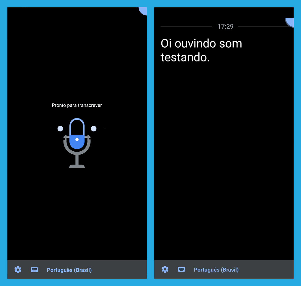 Aplicativo transcreve conversas ao redor (Imagem: André Magalhães/Captura de tela)