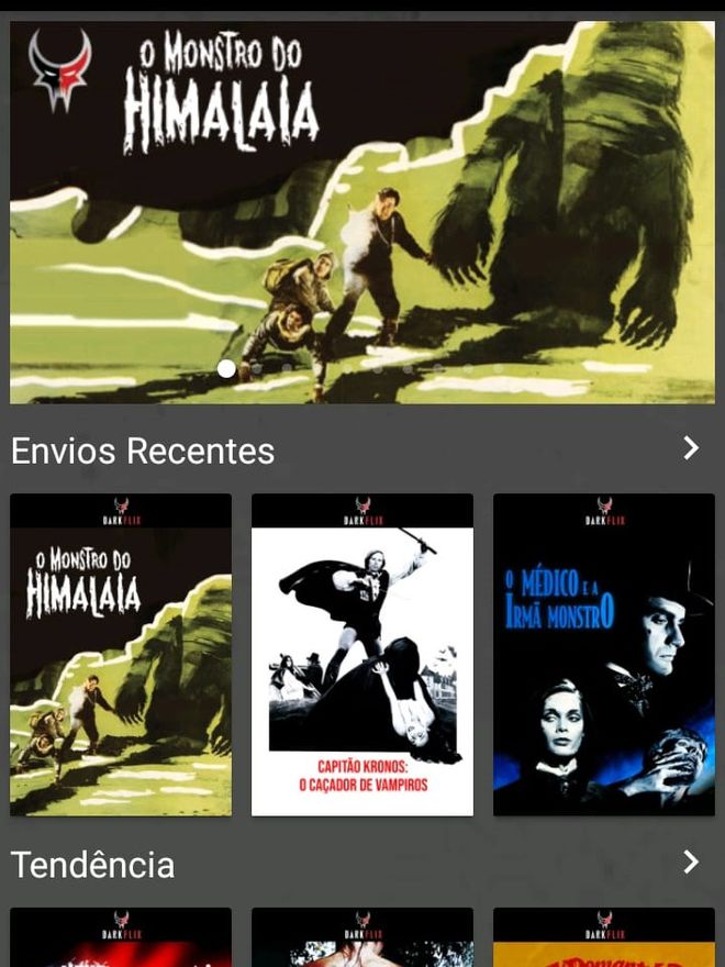 O catálogo conta com filmes novos e clássicos (Imagem: Guadalupe Carniel/Captura de tela)