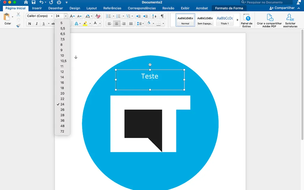 Microsoft Word 2007 :: Escrevendo por cima de imagens