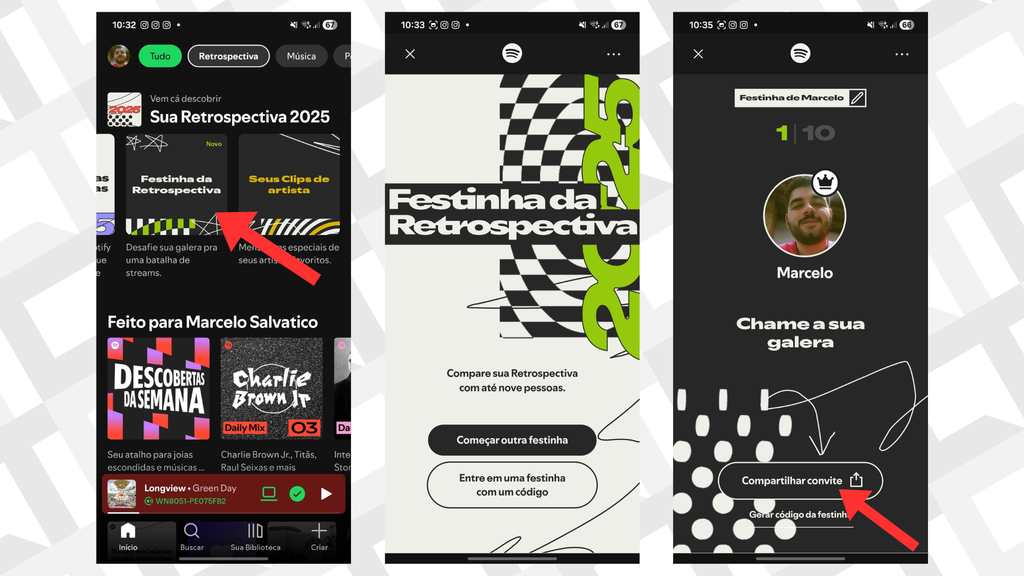 capturas de tela spotify
