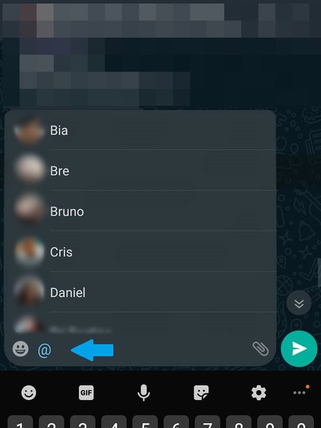 WhatsApp e Telegram: ambos aplicativos possuem a opção de mencionar contatos em um grupo (Captura de tela: Ariane Velasco)