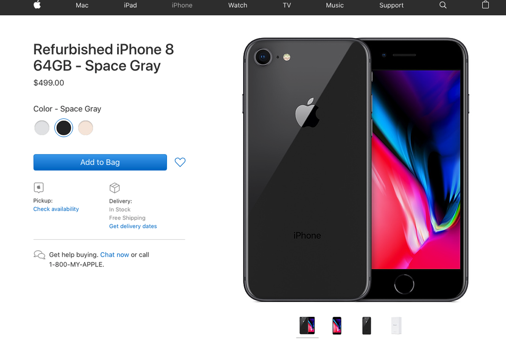 Apple começa a vender iPhone 8 e 8 Plus remanufaturados na sua loja oficial