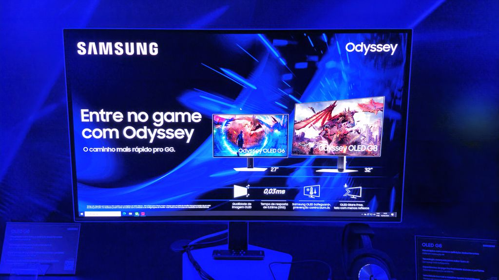 Samsung Odyssey OLED G8 de 32 polegadas (Imagem: Murilo Tunholi/Canaltech)