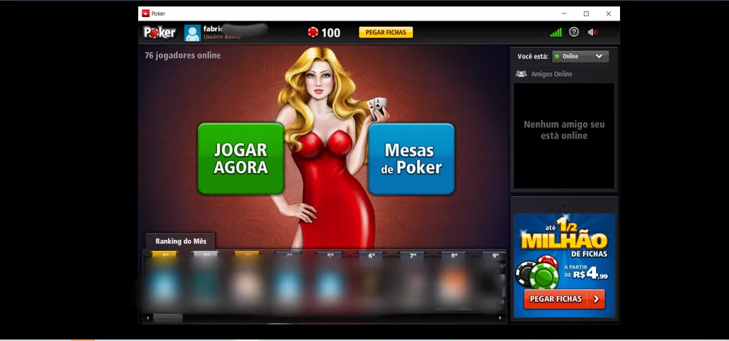 Além de oferecer poker online grátis, o Jogatina tem jogos como Buraco e Canastra (Imagem: Reprodução/Jogatina)