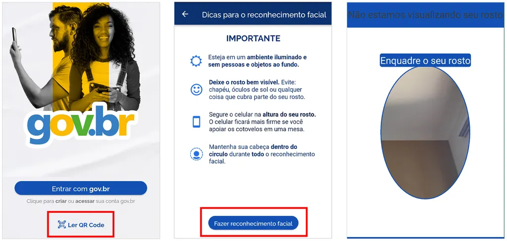 Veja como aumentar o nível da conta do Gov.br com validação facial (Captura de tela: André Magalhães)