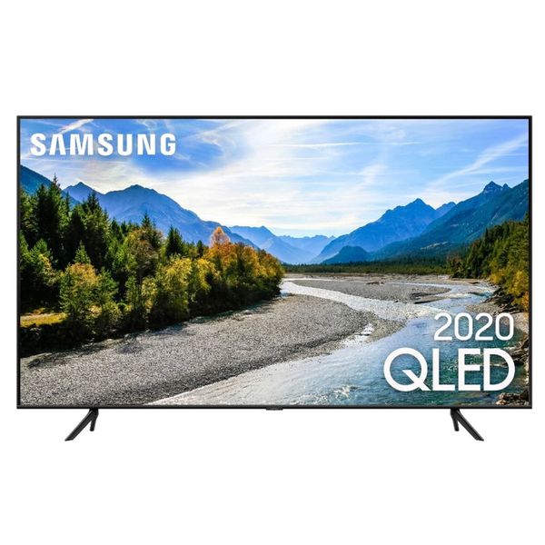 Samsung Smart TV 55'' QLED 4K 55Q60T, Pontos Quânticos, Borda Infinita, Alexa built in, Modo Ambiente Foto, Controle Único e Visual Livre de Cabos [CASHBACK]