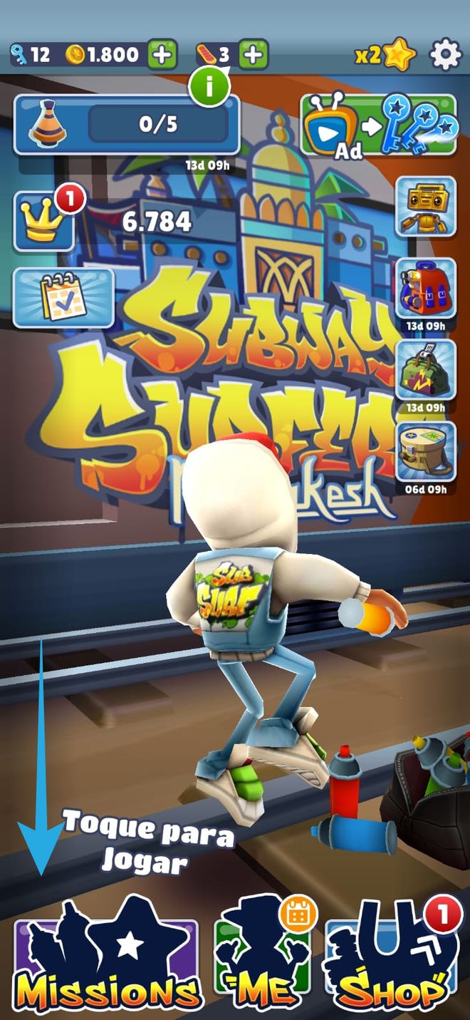 Pacote Campeão para Fazer Recorde Melhor no Subway Surfers 