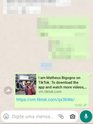 Envie o código por alguém através do WhatsApp ou do Facebook para que a pessoa possa clicar no link (Captura de tela: Matheus Bigogno)