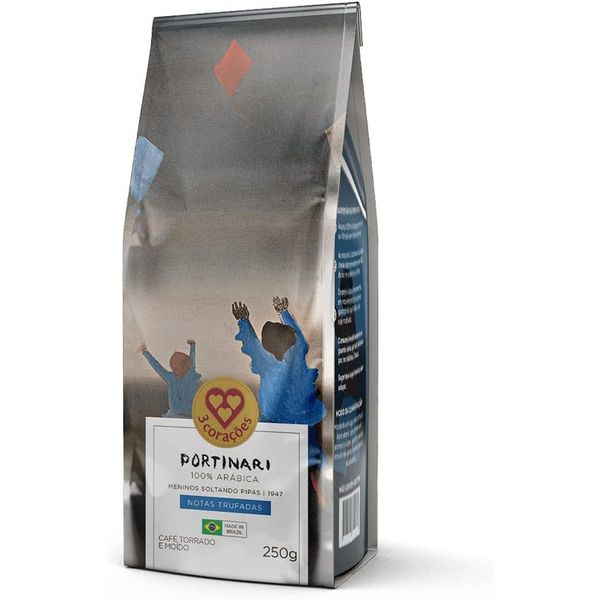 3 Corações Café Torrado e Moído Gourmet Portinari, Notas Trufadas, 250G | REC R$ 13,77
