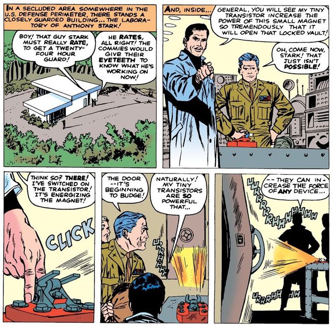 Homem de Ferro vendendo seus cacarecos que viram armas (Imagem: Reprodução/Marvel Comics)
