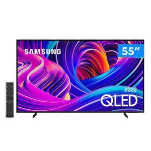 Smart TV 55” 4K QLED Samsung QN55Q60BAGXZD VA - Wi-Fi Bluetooth Alexa Google Assistente 3 HDMI [APP + CLIENTE OURO]