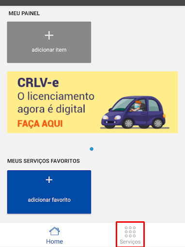 Abra a tela de serviços (Imagem: André Magalhães/Captura de tela)