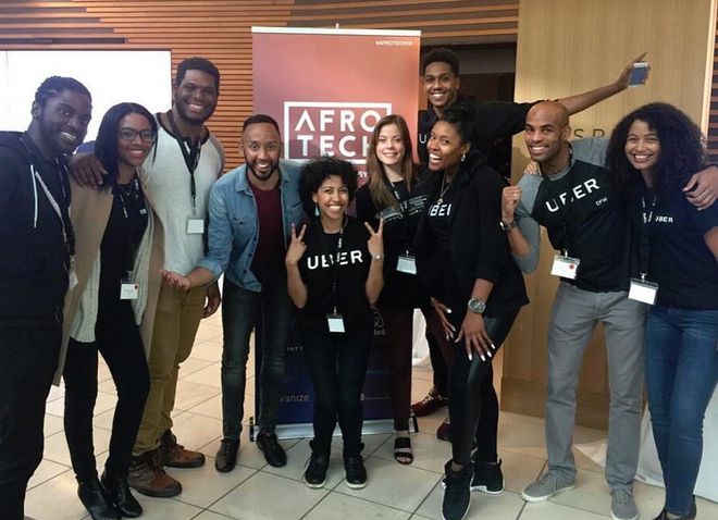 O grupo UberHUE, para funcionários de etnias negras da empresa (Foto: Uber)