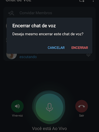 Encerre uma sala no Telegram (Imagem: André Magalhães/Captura de tela)