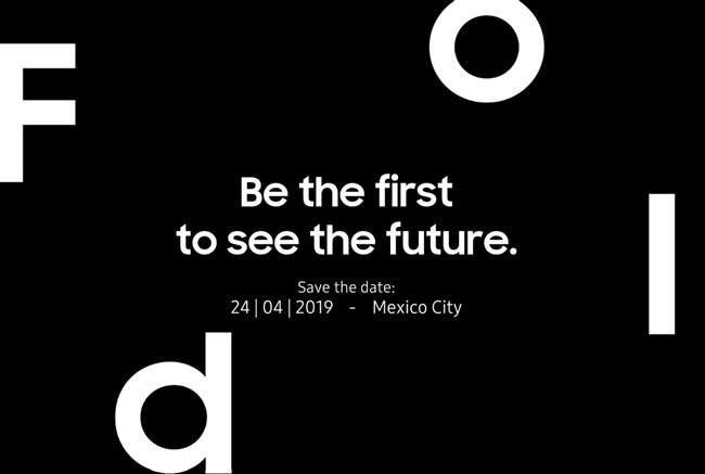Convite enviado à imprensa mexicana para o lançamento do Galaxy Fold (Imagem: Reprodução / Xataka)