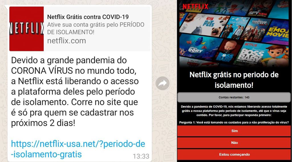 Phishing nos serviços de streaming