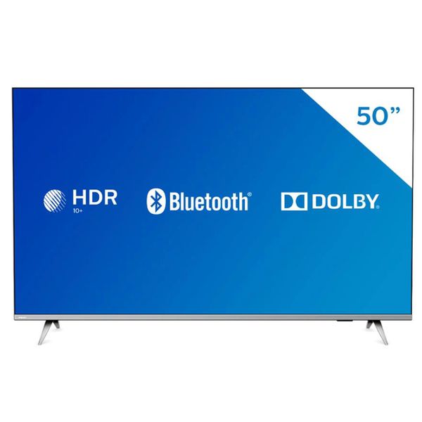 Smart TV LED 50" 4K Philips 50PUG6654/78 com HDR, Dolby Vision, Dolby Atmos, Wi-Fi, Quad Core, Bluetooth, Entradas HDMI e USB [CUPOM]
