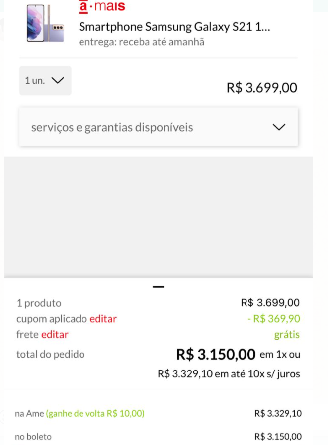 USADO: Smartphone Samsung Galaxy S21 128GB 5G Wi-Fi Tela 6.2'' Dual Chip  8GB RAM Câmera Tripla + Selfie 10MP - Violeta em Promoção na Americanas