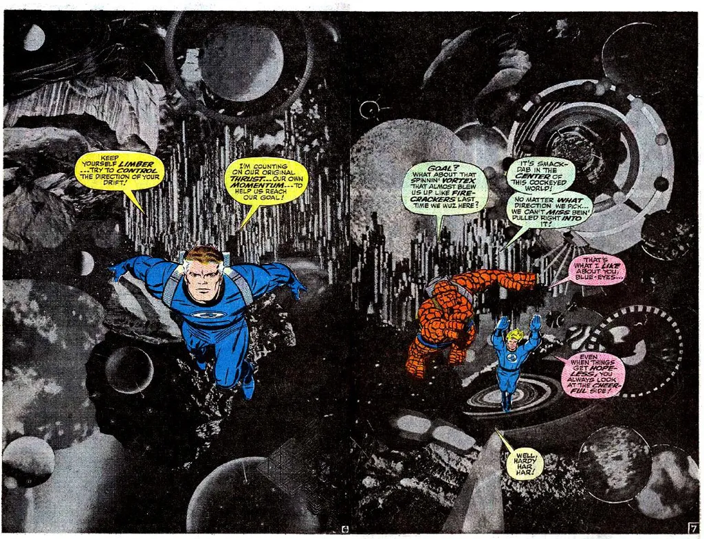 A Zona Negativa é basicamente um grande mundo de antimatéria e coisas bizarras (Imagem: Reprodução/Marvel Comics)