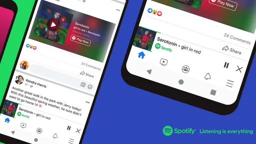 Facebook agora reproduz músicas do Spotify dentro do próprio app