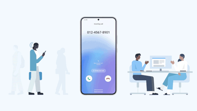 O recurso transforma texto digitado em ligação de voz para quando você estiver em um lugar barulhento (Imagem: Divulgação/Samsung)