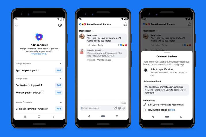 Gestão de conflitos Facebook Admin 1