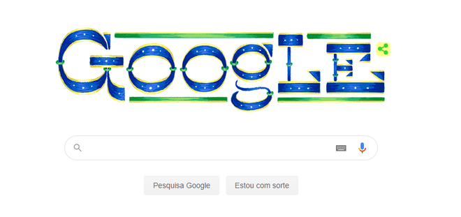 Google lança novo doodle para comemorar o dia da independência brasileira (Imagem: Fidel Forato/Canaltech)