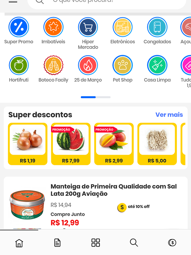 Comece a escolher seus produtos (Imagem: André Magalhães/Captura de tela)