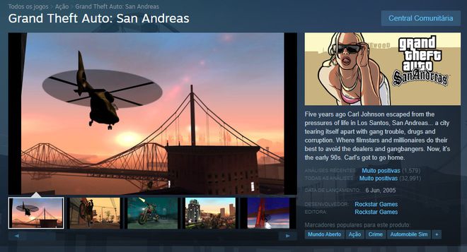 GTA San Andreas: como baixar para celular e PC - Canaltech