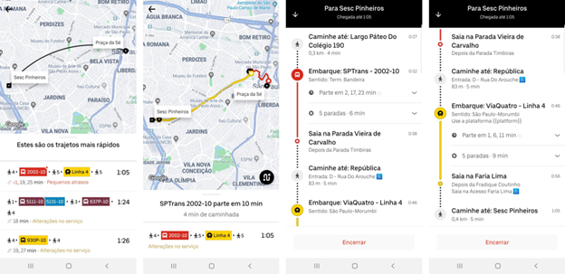 Uber trará integração do app com transporte coletivo na cidade de São Paulo (Imagem: Uber)