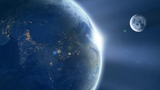 O antigo campo magnético da Lua pode ter ajudado no surgimento de vida na Terra