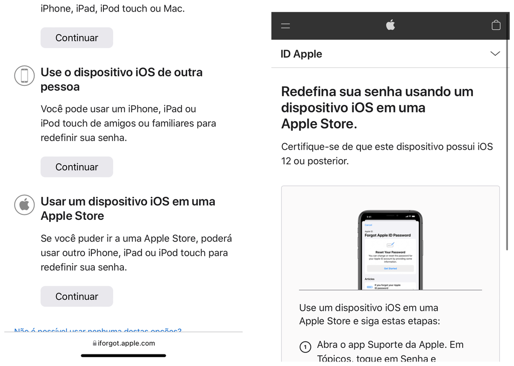 Utilize um dispositivo iOS em uma Apple Store mais próxima de você (Captura de tela: Thiago Furquim)