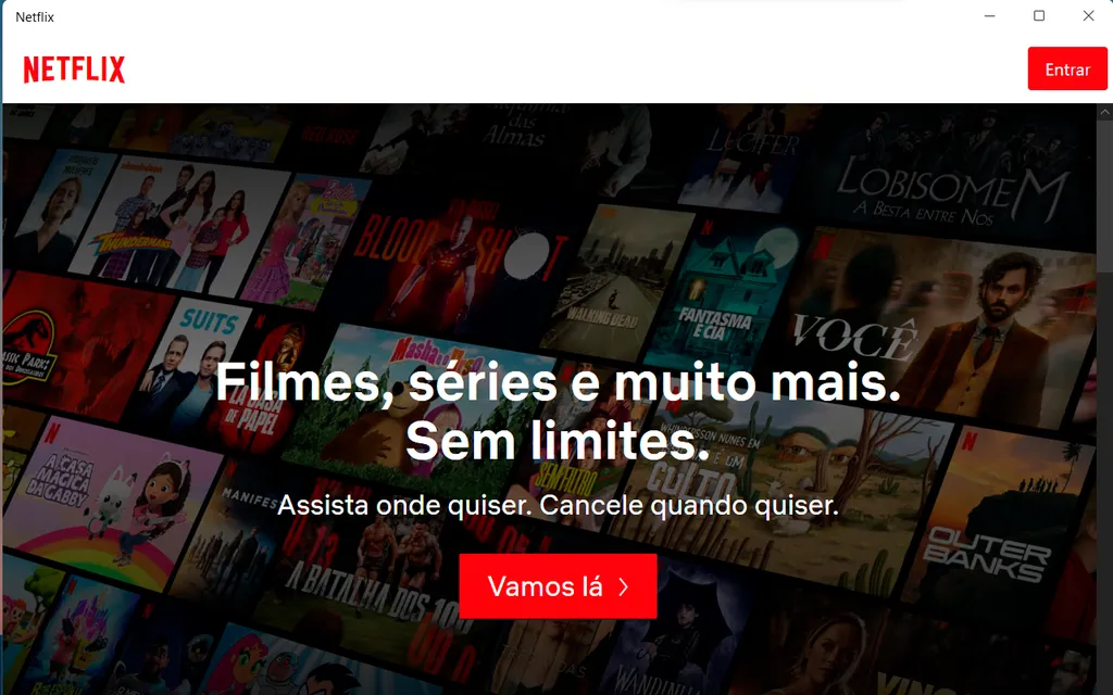 Instale e faça login na Netflix pelo PC (Imagem: Captura de tela/André Magalhães/Canaltech)
