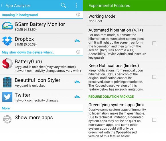Apps Android Greenify