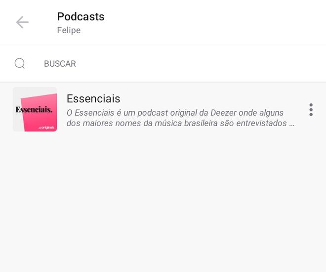 Então acesse e reproduza seus podcats salvos na plataforma - (Captura: Canaltech/Felipe Freitas)