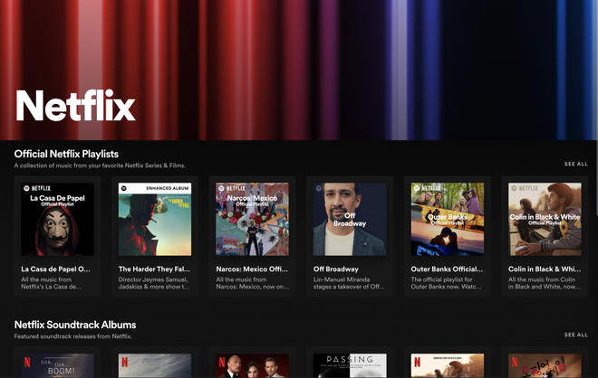 Acesse conteúdos musicais e podcasts da Netflix diretamente pelo Spotify (Imagem: Divulgação/Spotify)