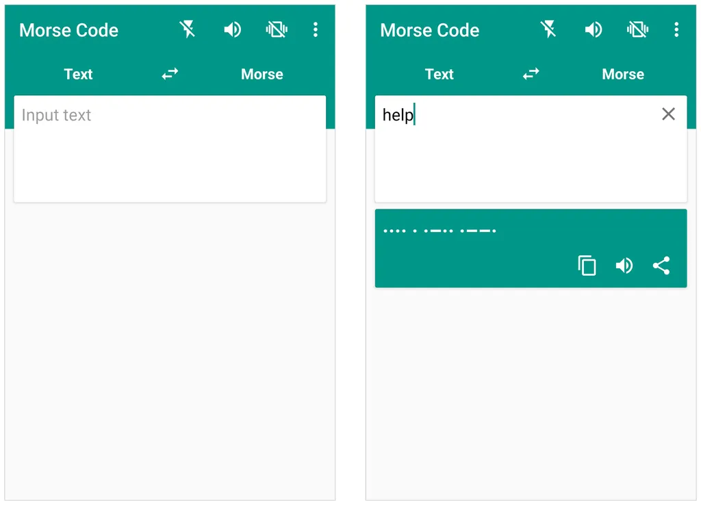Use um tradutor de código Morse no Android (Captura de tela: André Magalhães)