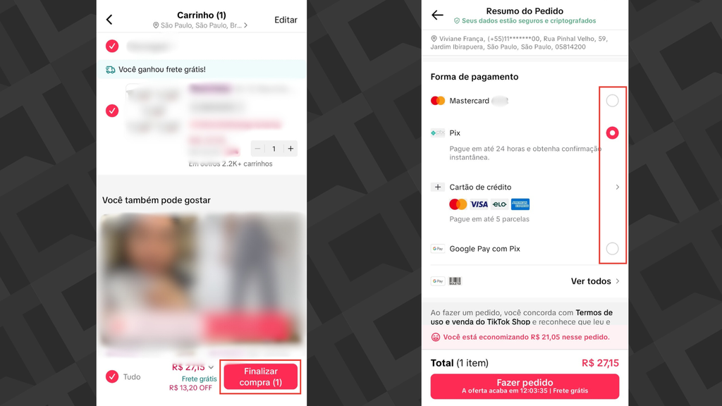 Mudar forma de pagamento no TikTok Shop