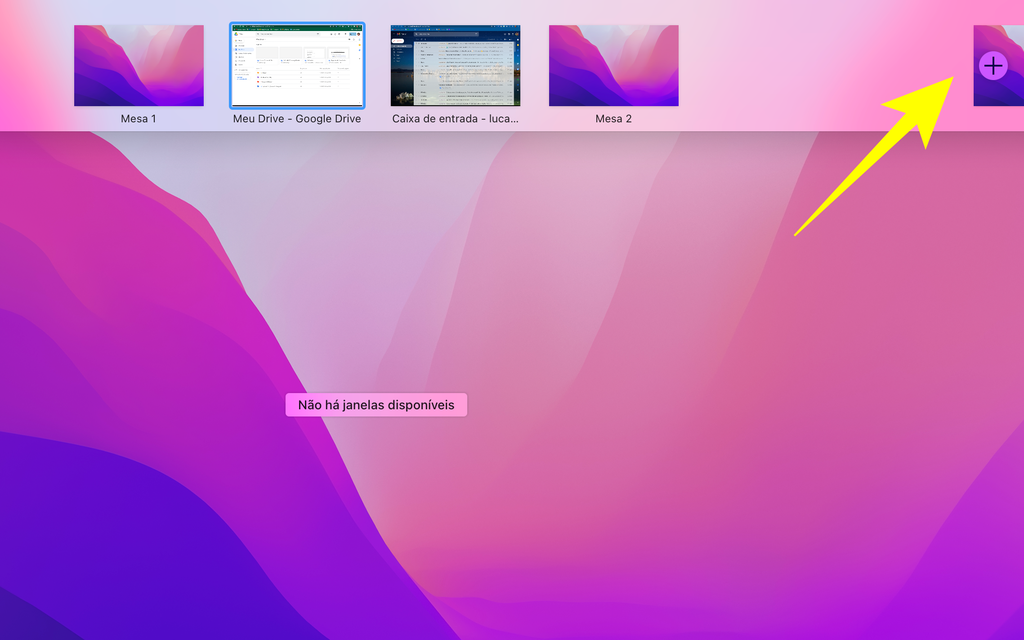 Abra várias mesas de trabalho em seu Mac (Captura de tela: Lucas Wetten)