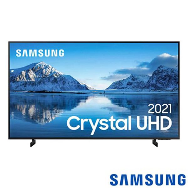 Samsung Smart TV Crystal UHD 4K 60”, Slim, Tela sem Limites, Visual Livre de Cabos, Alexa e Wi-Fi - 60AU8000 [PIX]