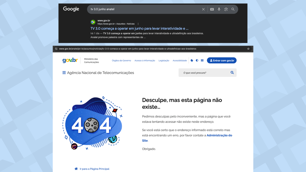 Anatel retira do ar comunicado que previa estreia da TV 3.0 em junho (Imagem: Captura de tela/Bruno De Blasi/Canaltech)