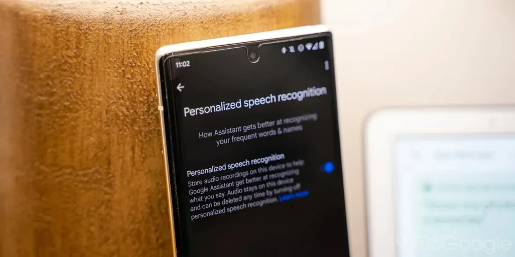 O reconhecimento personalizado de fala pode permitir que você treine o Google Assistente para se adaptar à sua voz (Imagem: Reprodução/9to5Google)