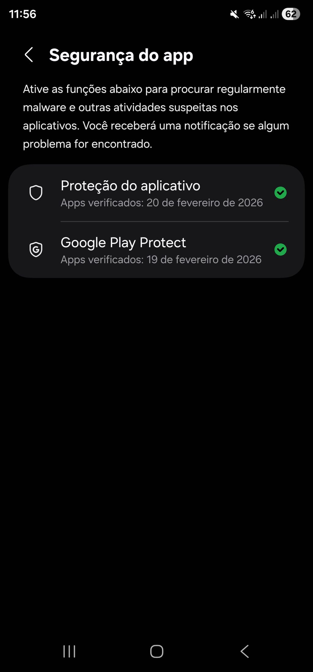 Mantenha o Google Play Protect ativado e não ignore alertas de segurança